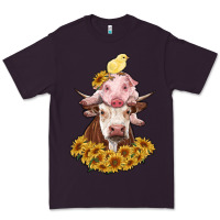 Plum cow with pig and chick Premium Tee - RanaPortraitStore