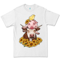 White cow with pig and chick Premium Tee - RanaPortraitStore