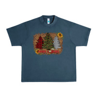 Midnight Navy merry and bright with tree's Urban Heavy Tee - AdoDesignShop