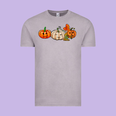 Pumpkins Face Vintage Tee Designed By Adodesignshop