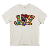Cream german shepherd christmas joy Heavy Core Tee - RanaPortraitStore
