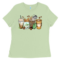 Matcha latte coffee cups Ladies Tee - Zillion Design Studio