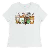 White latte coffee cups Ladies Tee - Zillion Design Studio