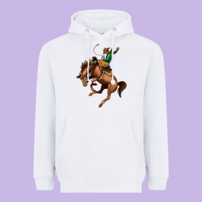 Bucking Bronco Rodeo Heavyweight Hoodie Designed By Bettercallsaul