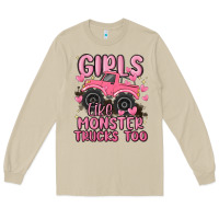Mushroom girls like monster trucks too Long Sleeve Tee - MaliasSmallBusiness