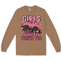 Toasted Coconut girls like monster trucks too Long Sleeve Tee - MaliasSmallBusiness