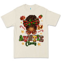 Bone Auntie Claus Afro Messy Bun Premium Tee - texasbilliewilder