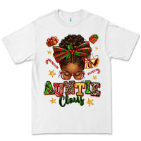 White Auntie Claus Afro Messy Bun Premium Tee - texasbilliewilder