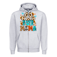 Heather Grey fur mama Zipper Hoodie - MaliasSmallBusiness