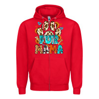 Red fur mama Zipper Hoodie - MaliasSmallBusiness