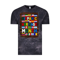Cloud Black hispanic haritage month flags with background Vintage Tee - BundleAndBundleShop