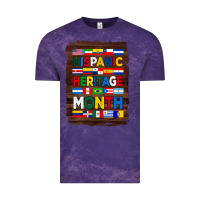 Cloud Purple hispanic haritage month flags with background Vintage Tee - BundleAndBundleShop
