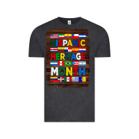 Vintage Black hispanic haritage month flags with background Vintage Tee - BundleAndBundleShop