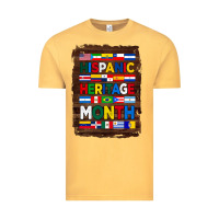 Vintage Mustard hispanic haritage month flags with background Vintage Tee - BundleAndBundleShop