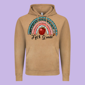 Fifth Grade Rainbow Vintage Hoodie Designed By Ranaportraitstore