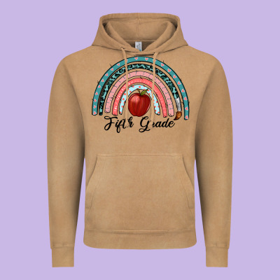 Fifth Grade Rainbow Vintage Hoodie Designed By Ranaportraitstore