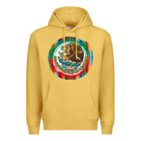 Antique Gold Mexico Coat of Arms Premium Hoodie - texasbilliewilder