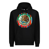 Black Mexico Coat of Arms Premium Hoodie - texasbilliewilder