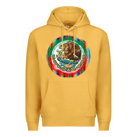 Mustard Mexico Coat of Arms Premium Hoodie - texasbilliewilder