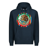 Navy Mexico Coat of Arms Premium Hoodie - texasbilliewilder