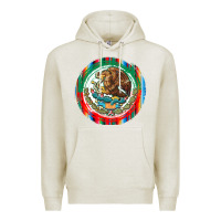 Oatmeal Heather Mexico Coat of Arms Premium Hoodie - texasbilliewilder
