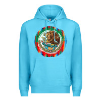 Ocean Blue Mexico Coat of Arms Premium Hoodie - texasbilliewilder