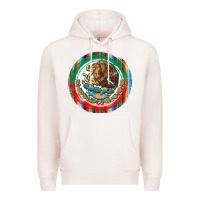 Pale Pink Mexico Coat of Arms Premium Hoodie - texasbilliewilder
