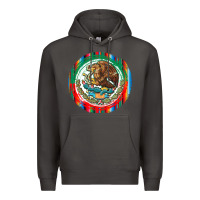 Smoke Mexico Coat of Arms Premium Hoodie - texasbilliewilder