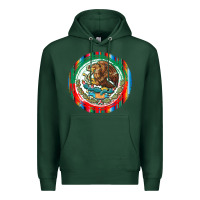 Sports Green Mexico Coat of Arms Premium Hoodie - texasbilliewilder