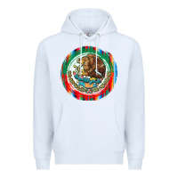 White Mexico Coat of Arms Premium Hoodie - texasbilliewilder