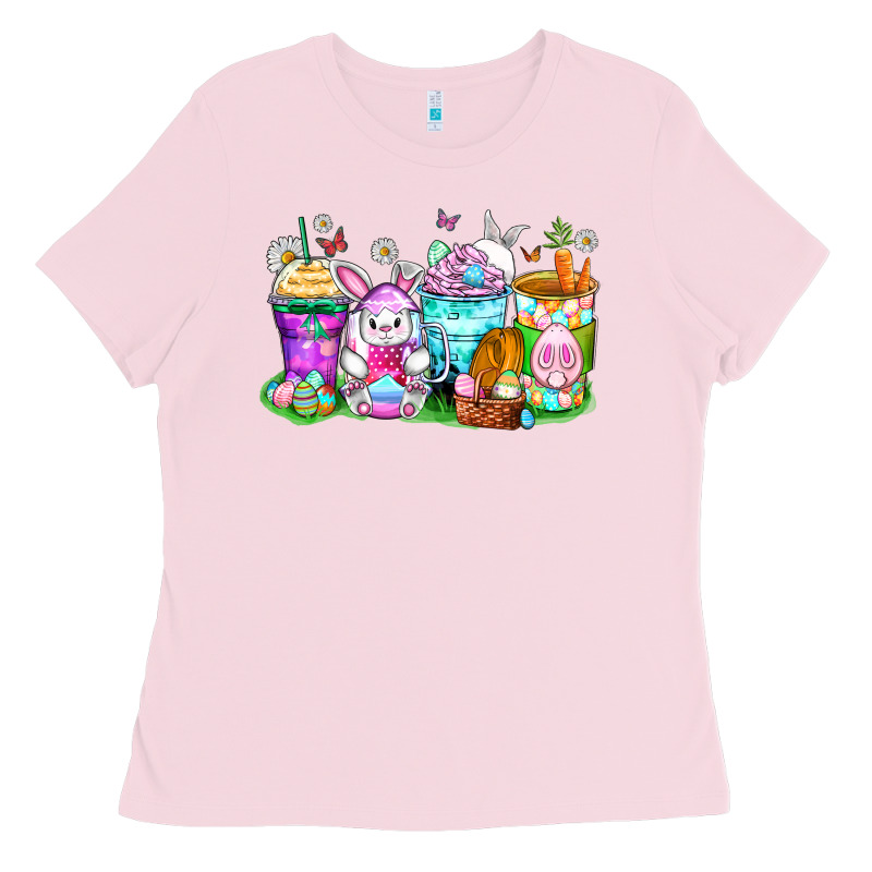 Easter Coffee Cups Ladies Tee by Zillion Design Studio | Teevron