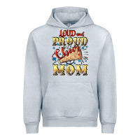 Heather Grey Loud and proud cheer Mom Mother's Day Urban Hoodie - CowGirlArtShop
