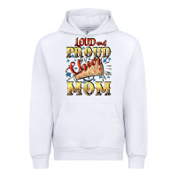 White Loud and proud cheer Mom Mother's Day Urban Hoodie - CowGirlArtShop