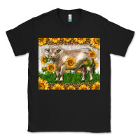Black Western Charolais Bull With Sunflowers Classic Tee - LillyAllenDesigns