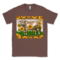 Chestnut Western Charolais Bull With Sunflowers Classic Tee - LillyAllenDesigns