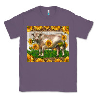 Lavender Western Charolais Bull With Sunflowers Classic Tee - LillyAllenDesigns