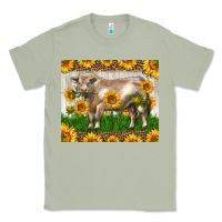 Matcha Western Charolais Bull With Sunflowers Classic Tee - LillyAllenDesigns