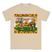 Mushroom Western Charolais Bull With Sunflowers Classic Tee - LillyAllenDesigns