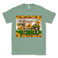 Sage Western Charolais Bull With Sunflowers Classic Tee - LillyAllenDesigns