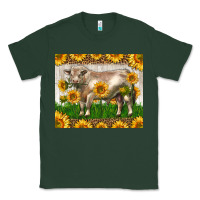 Sports Green Western Charolais Bull With Sunflowers Classic Tee - LillyAllenDesigns