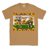 Toasted Coconut Western Charolais Bull With Sunflowers Classic Tee - LillyAllenDesigns