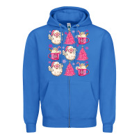 True Royal retro doodle pink christmas Zipper Hoodie - MaliasSmallBusiness