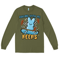 Army Green skateboard bunny Long Sleeve Tee - MaliasSmallBusiness