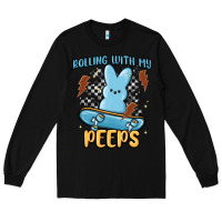 Black skateboard bunny Long Sleeve Tee - MaliasSmallBusiness