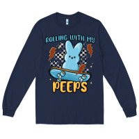Navy skateboard bunny Long Sleeve Tee - MaliasSmallBusiness