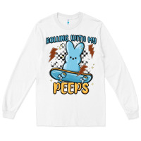 White skateboard bunny Long Sleeve Tee - MaliasSmallBusiness