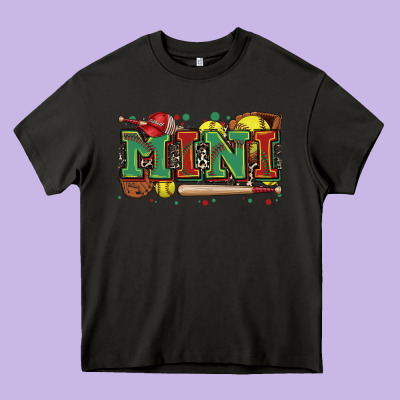 Mini Softball Heavy Core Tee Designed By Zillion Design Studio