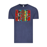 Vintage Denim cinco de mayo vibes brushstrokes Vintage Tee - Artiststas