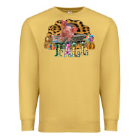 Antique Gold Fall Scene Pumpkin Watercolor Pig Wagon Serape Cheetah Premium Sweatshirt - Bettercallsaul