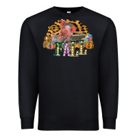 Black Fall Scene Pumpkin Watercolor Pig Wagon Serape Cheetah Premium Sweatshirt - Bettercallsaul